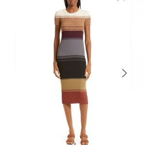 STAUD Colleen Colorblock Rib Sweater Dress Size Medium